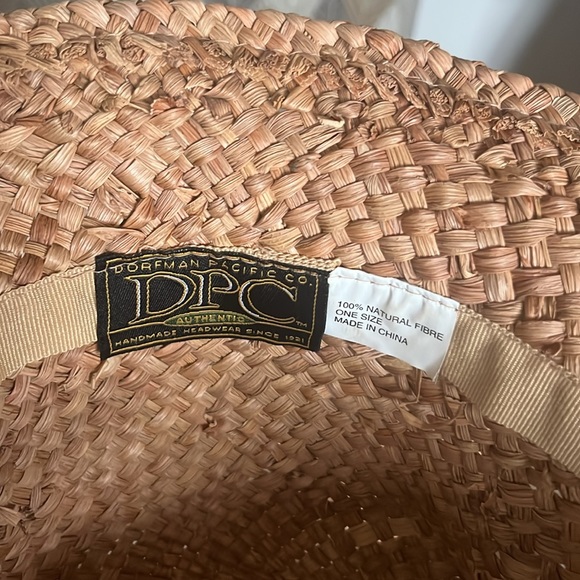 DPC Dorfman Pacific Peach Straw Sun Hat - Picture 4 of 6